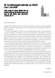 Gemeindebrief Juni / Juli 2008 - andreasgemeinde-erfurt.de ...
