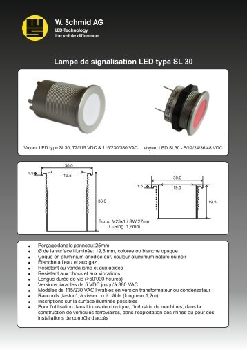 Lampe de signalisation LED type SL 30