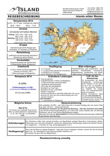 Islands Wilder Westen (pdf) - ISLAND Erlebnisreisen
