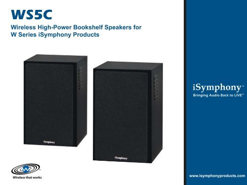 Wireless High Power Bookshelf Speakers For W Series Isymphony