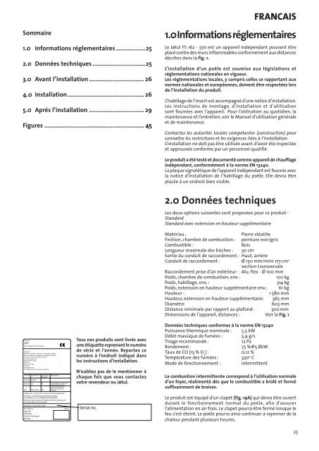 JÃ¸tul FS 162 - 370 - JÃ¸tul stoves and fireplaces