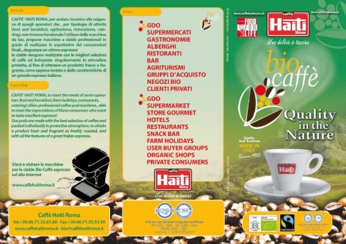 Download brochure PDF - Caffè Haiti Roma