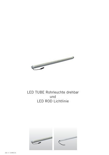 LED TUBE Rohrleuchte drehbar und LED ROD Lichtlinie - SIMES SpA