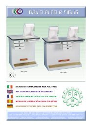 BANCHI DI ASPIRAZIONE PER PULITRICI SUCTION BENCHES ...