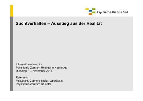 Dokument zum Referat - Psychiatrie-Dienste SÃ¼d