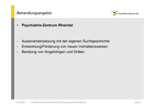 Dokument zum Referat - Psychiatrie-Dienste SÃ¼d