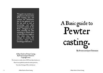 A Basic Guide to Pewter Casting