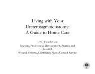Living with Your Ureterosigmoidostomy: A Guide ... - UNC Health Care