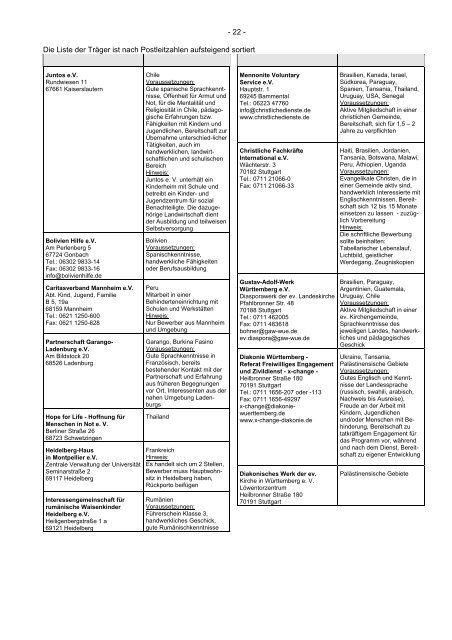 Informationsblatt „Anderer Dienst im Ausland“ - Bundesamt für ...