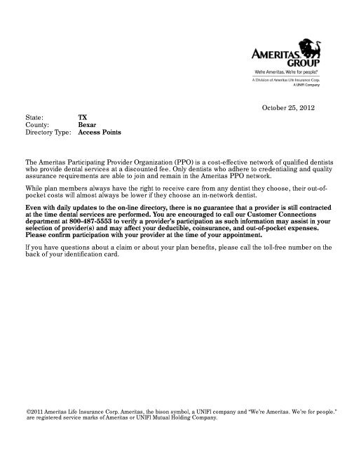 Ameritas Dental Directory