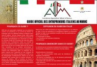 GUIDE OFFICIEL DES ENTREPRENEURS ITALIENS AU MAROC