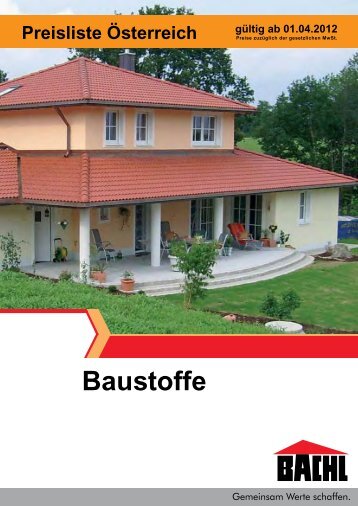 Baustoffe Preisliste Österreich gültig ab 01.04.2012 - C-Bergmann