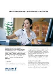 ERICSSON COMMUNICATION SYSTEMS IP TELEPHONY ... - Aastra