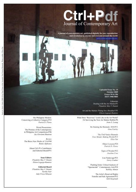 Issue 15 - Pdf Ctrl+P - CTRL+P: a journal of contemporary art