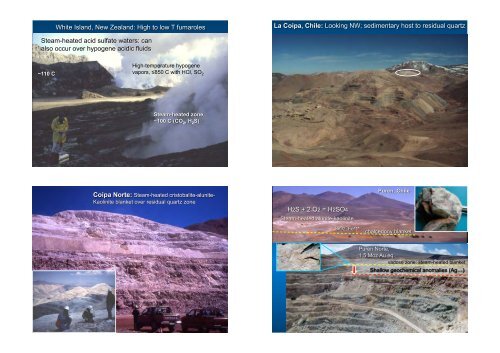 Lithocaps and high-sulfidation epithermal deposits - Sociedad ...