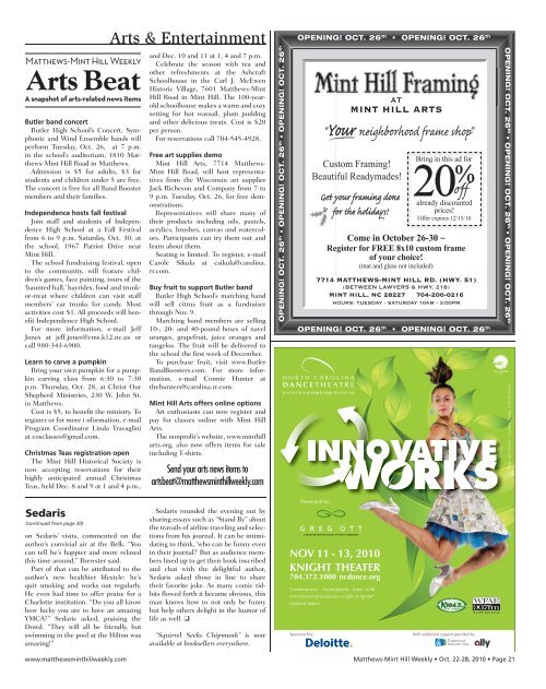 Matthews-Mint Hill - Carolina Weekly Newspapers