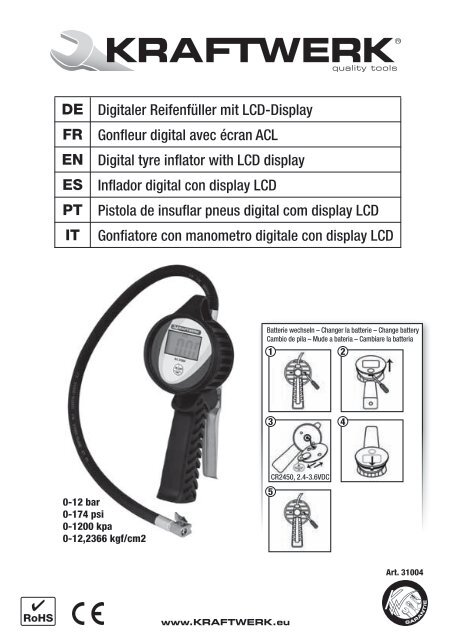 Digitaler ReifenfÃ¼ller mit LCD-Display Gonfleur digital avec Ã©cran ...