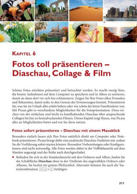 KAPITEL 6 Fotos toll präsentieren – Diaschau, Collage & Film