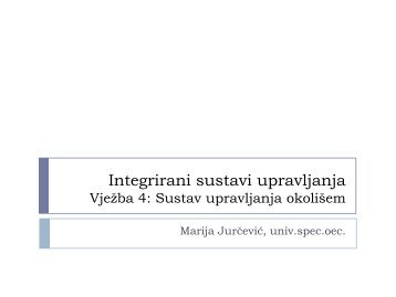 Integrirani sustavi upravljanja VjeÃ…Â¾ba 9: PAS 99