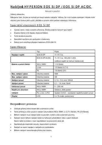 Hyperion EOS 5i DP AC-DC - manual CZ - Kulda