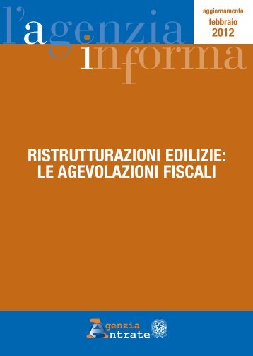 RISTRUTTURAZIONI EDILIZIE: LE AGEVOLAZIONI FISCALI - Cetus