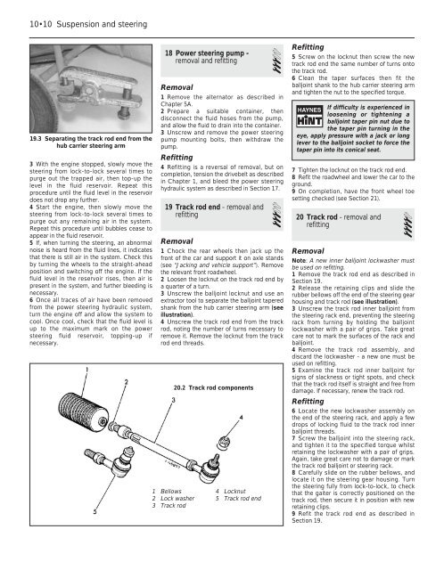 Chapter 10 Suspension and steering