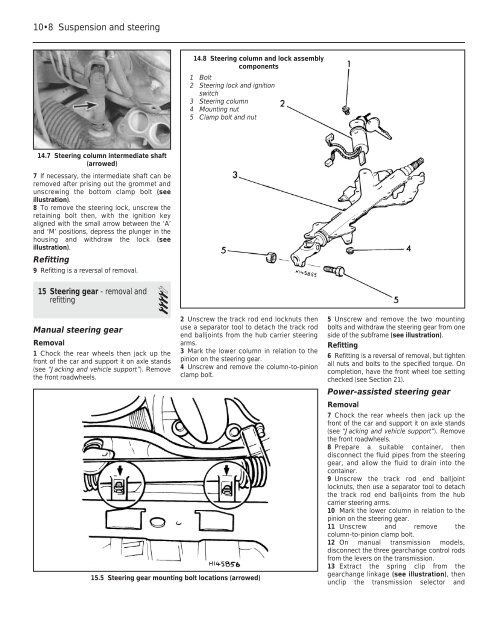 Chapter 10 Suspension and steering