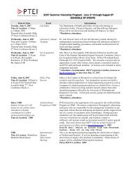 2007 Summer Internship Program - Pittsburgh Tissue Engineering ...