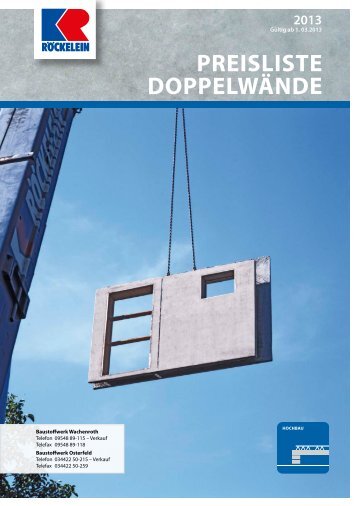 Doppelwand-Preisliste - Kaspar RÃ¶ckelein KG