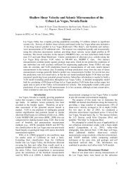 Shallow Shear Velocity and Seismic Microzonation of the Urban Las ...