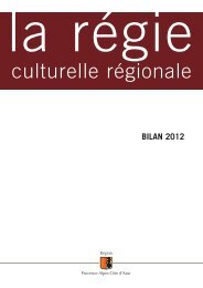 Télécharger le bilan 2012 - Régie Culturelle Régionale
