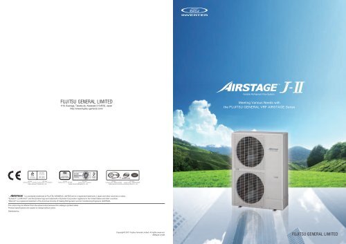 Airstagea A A J Ii Series Catalogue 6nnj24 Fujitsu General