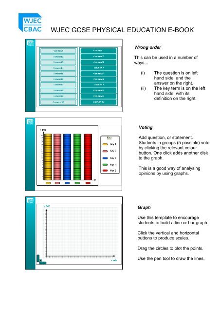 Teachers Guide to the PE "E " book - WJEC