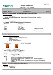 EG-Sicherheitsdatenblatt - SANIT Reinigungsmittel und