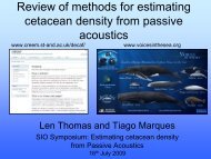 Review of methods for estimating cetacean density from passive ...