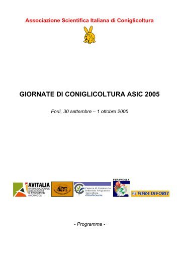 GIORNATE DI CONIGLICOLTURA ASIC 2005