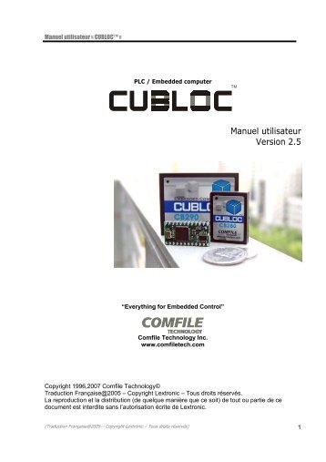 Documentation des modules CUBLOC - Lextronic