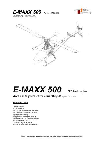 emaxx500 - Heli Shop
