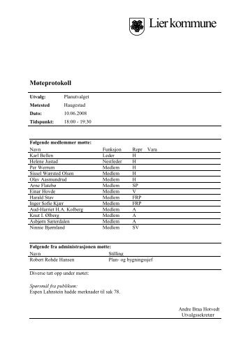 Protokoll - Lier kommune