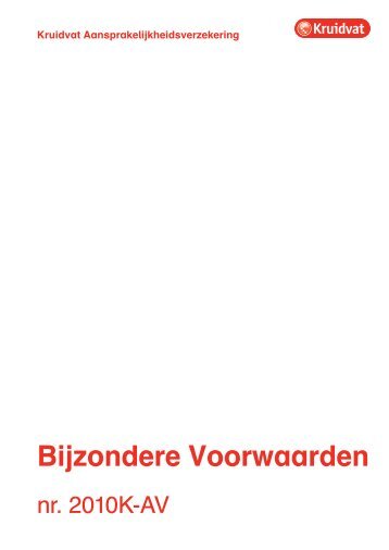 Bijzondere Voorwaarden - Kruidvat