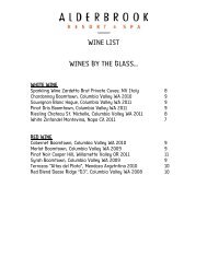 Wine List PDF - Alderbrook Resort & Spa