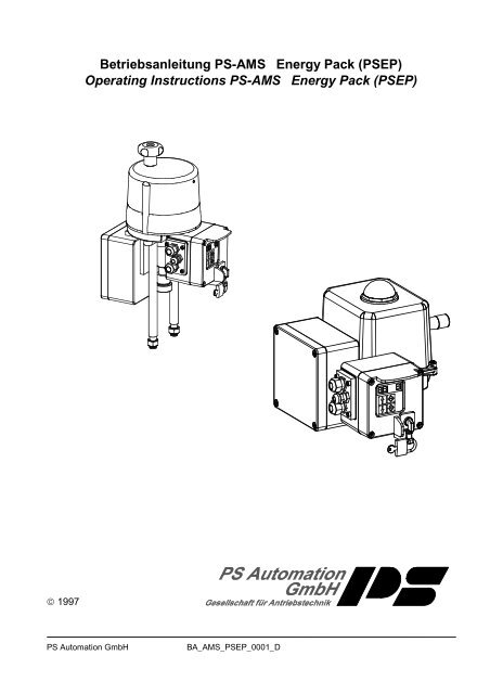 Betriebsanleitung PS-AMS Energy Pack (PSEP) Operating ... - avintos