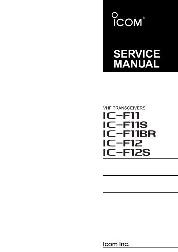 IC-F11/F12 series Service Manual