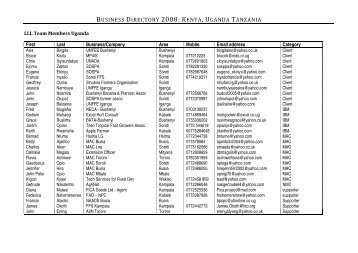 business directory 2008: kenya, uganda tanzania - Linking Learners