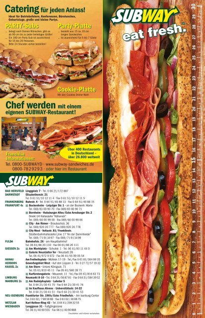 3 - Willkommen bei SUBWAY in GieÃen