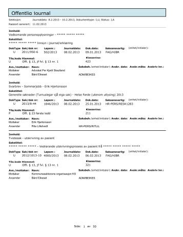 Offentleg journal 02 08-10 2013.pdf - Helse FÃ¸rde