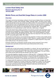 Mobile Phone and Seat Belt Usage Rates in London 2008 - Summary