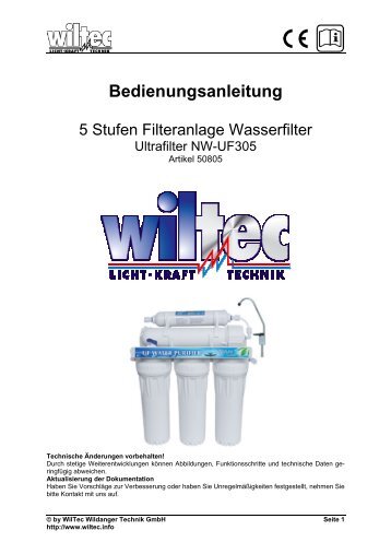 Bedienungsanleitung - WilTec