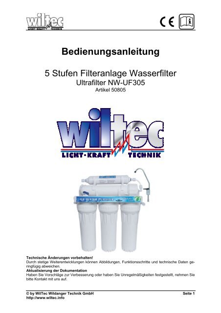 Bedienungsanleitung - WilTec