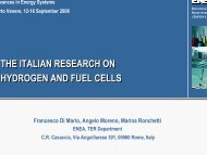 THE ITALIAN RESEARCH ON HYDROGEN AND FUEL CELLS THE ...